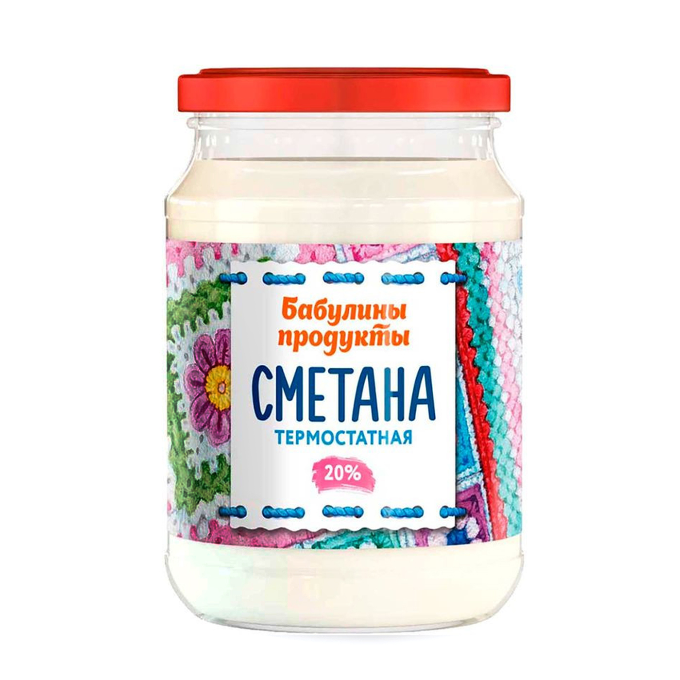 Сметана термостатная 20% 700гр стекло 