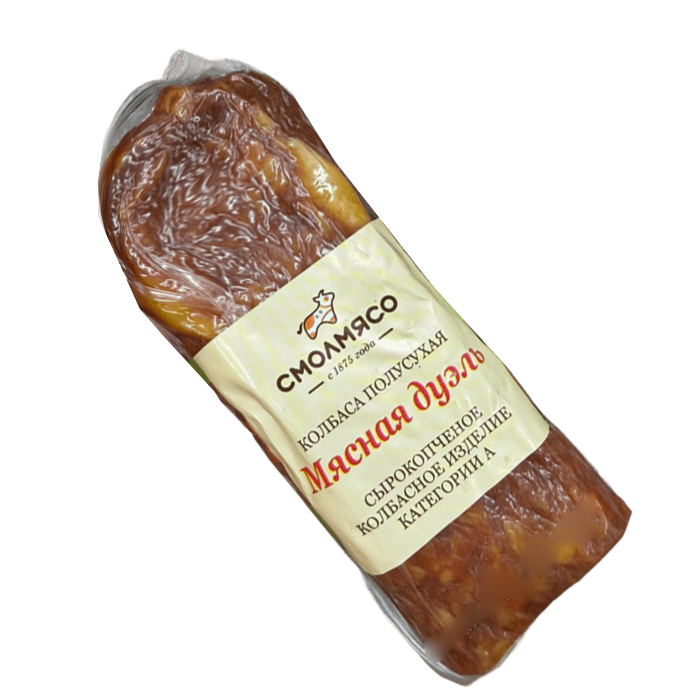 Мясная Дуэль сырокопченая полусухая 