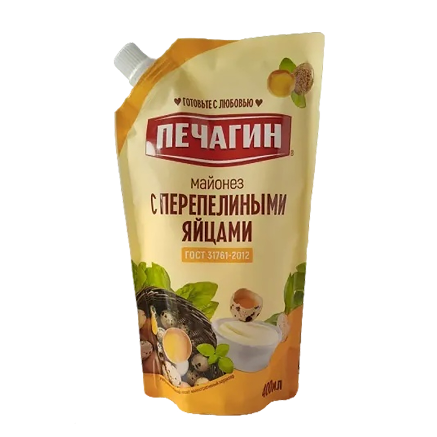 Майонез Печагин с перепелиными яйцами 395гр 