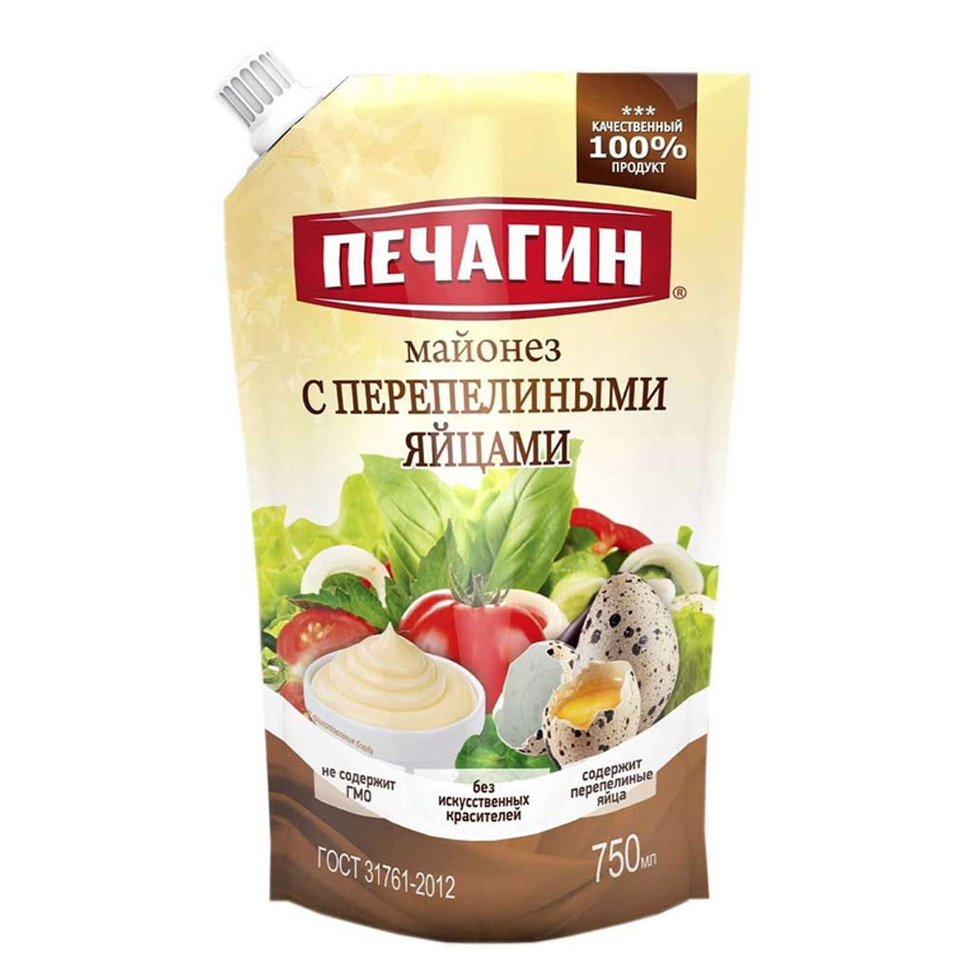 Майонез Печагин с перепелиными яйцами 750гр 